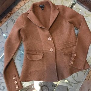 Knit Merino Wool Sweater Jacket